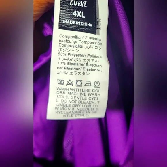 ⚡️🛍 4/$20 🛍 Shein Curve Rich Purple Cropped Leggings-Size 4XL- NWOT - Picture 7 of 7